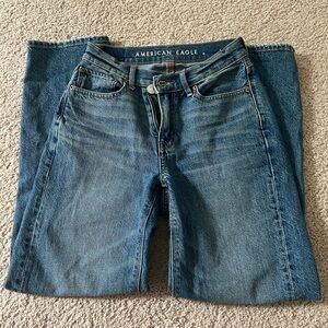American Eagle Outfitters Women's Classic Blue Straight Leg Jeans
